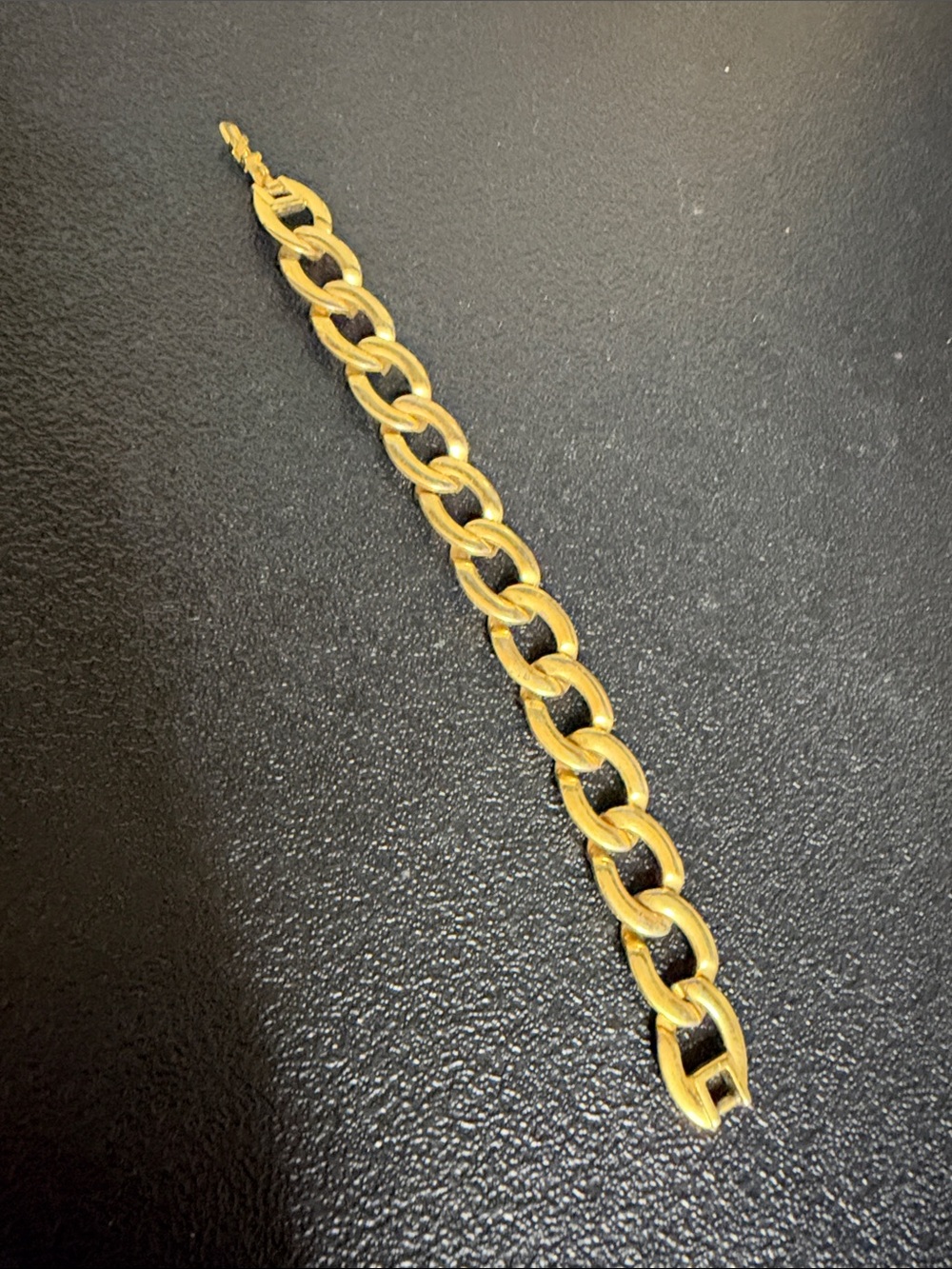 Vintage Monet Gold-Tone Lightweight Curb Chain Bracelet - Classic Link Design